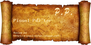 Pissel Péter névjegykártya